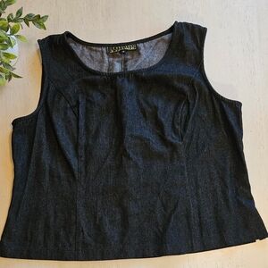 Donna Vinci Couture Denim Sleeveless Top